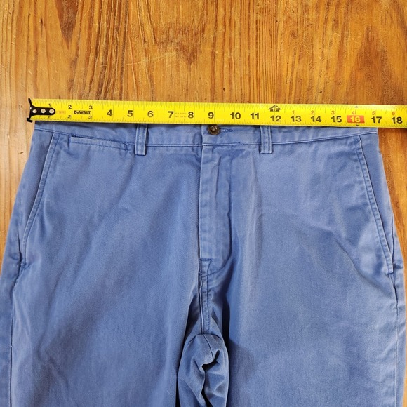 Polo Ralph Lauren Blue Flat Front Chinos‎ 34x33 100% Cotton Classic Fit Logo - Picture 9 of 11